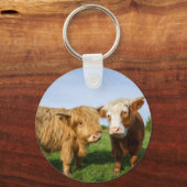 Young Highland Koeien Sleutelhanger (Achterkant)