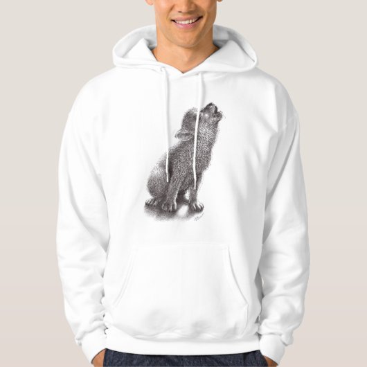 Young Howling Dog Hoodie (Voorkant)
