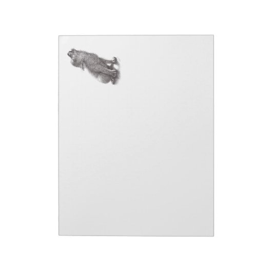 Young Howling Wolf Notitieblok (Linkerzijde)