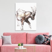 Young Ibex Gran Paradiso 2005 Canvas Afdruk (Insitu (Woonkamer))