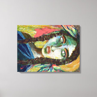 Young Indian Woman Canvas Afdruk