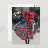 Young Inka Girl in Arequired pa Peru Briefkaart (Voorkant / Achterkant)