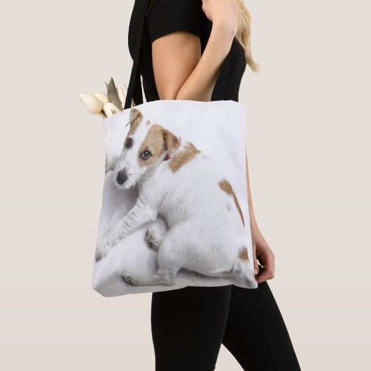 Young Jack Russell Terrier Tote Bag (Dichtbij)