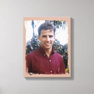 Young Joe Biden Canvas Afdruk