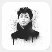 Young Kamala Harris Graffiti Art Vierkante Sticker (Voorkant)