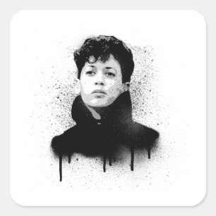 Young Kamala Harris Graffiti Art Vierkante Sticker