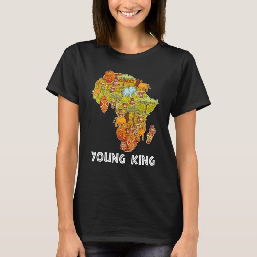 Young King African Little King Black History Maand T-shirt (Voorkant)