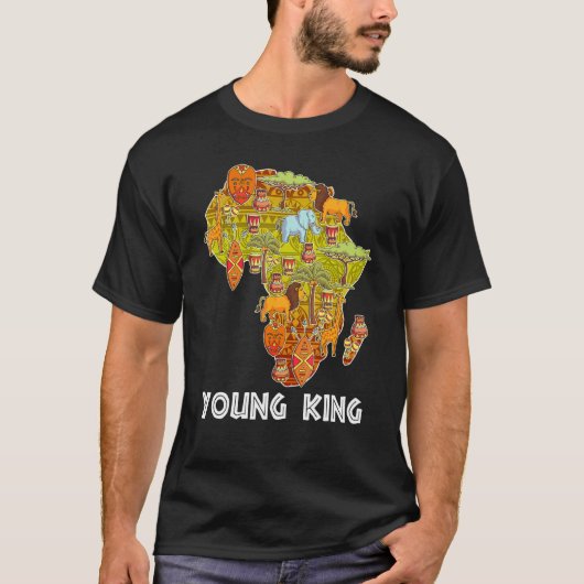 Young King African Little King Black History Maand T-shirt (Voorkant)