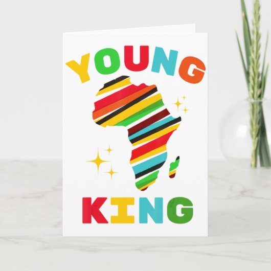 Young King Colorful African American Black History Kaart (Voorkant)