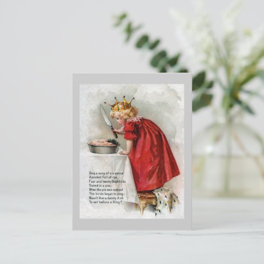 Young King vindt zwarte vogels in Pie Briefkaart (Staand voorkant)