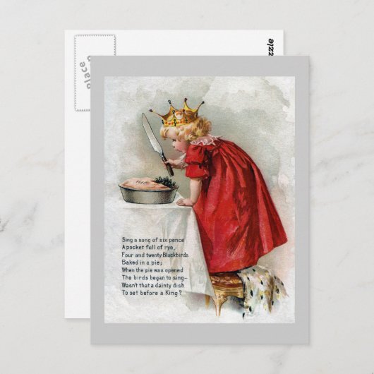 Young King vindt zwarte vogels in Pie Briefkaart (Voorkant / Achterkant)