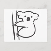 Young Koala in een boom in Black en White Sketch Briefkaart (Voorkant)