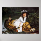 Young Lady in a Boat van James Tissot Poster (Voorkant)