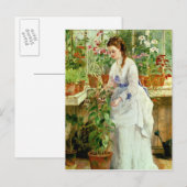 Young Lady in a Conservatory Briefkaart (Voorkant / Achterkant)