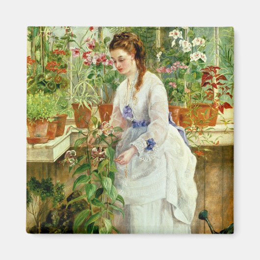 Young Lady in a Conservatory Magneet (Voorkant)