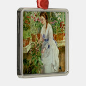 Young Lady in a Conservatory Metalen Ornament (Rechts)
