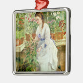 Young Lady in a Conservatory Metalen Ornament (Links)
