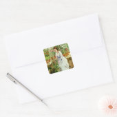 Young Lady in a Conservatory Vierkante Sticker (Envelop)