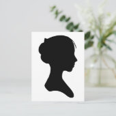Young Lady Silhouette Briefkaart (Staand voorkant)