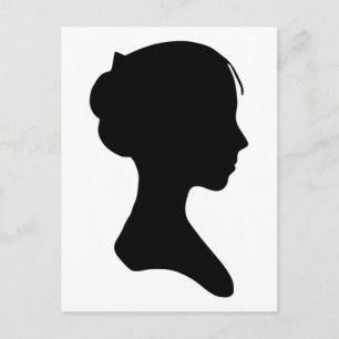 Young Lady Silhouette Briefkaart