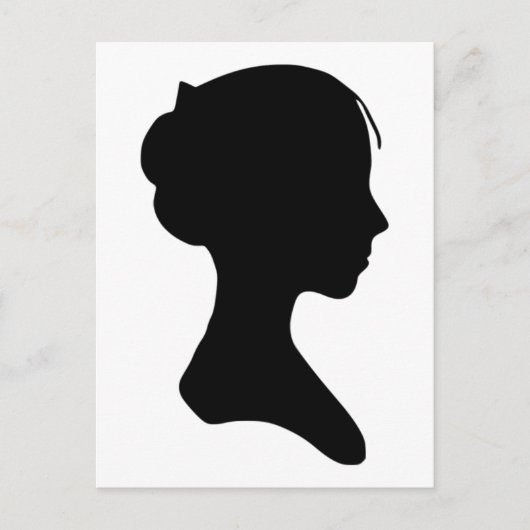 Young Lady Silhouette Briefkaart (Voorkant)