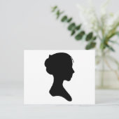 Young Lady Silhouette Briefkaart (Staand voorkant)