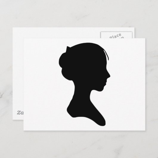 Young Lady Silhouette Briefkaart (Voorkant / Achterkant)