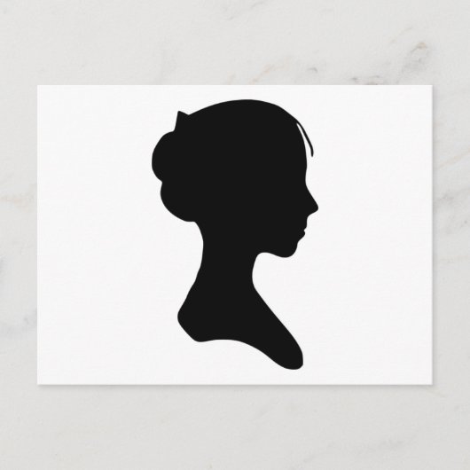Young Lady Silhouette Briefkaart (Voorkant)