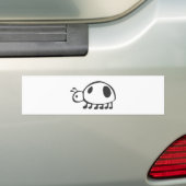 Young Ladybug in Black and White Sketch Bumpersticker (Op auto)