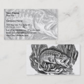 Young Largemouth Bass Visitekaartje (Voorkant / Achterkant)