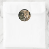 Young Leopard Cub Art Gifts Ronde Sticker (Tas)