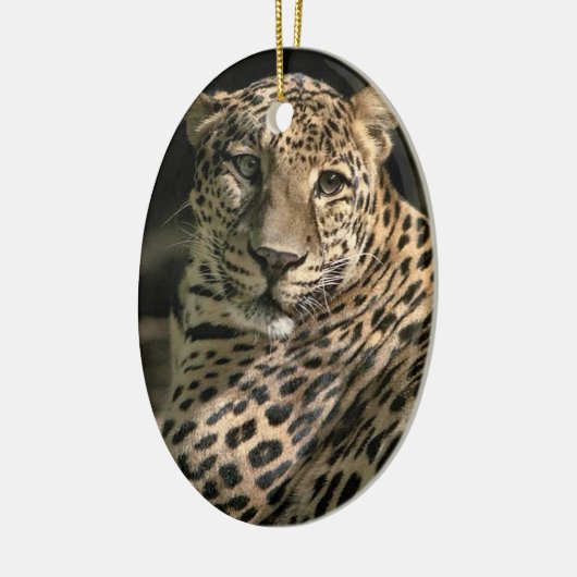 Young Leopard-kerstversiering Keramisch Ornament (Links)