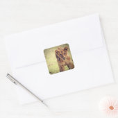 Young Lion Cub Foto Vierkante Sticker (Envelop)