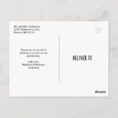 Young Love | Huwelijk Dank u Briefkaart (Achterkant)