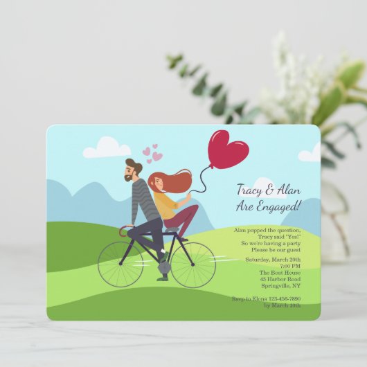 Young Love Invitation Kaart (Staand voorkant)