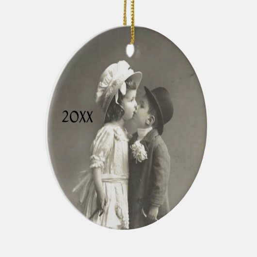 Young Love Photo c 1920s add Year Keramisch Ornament (Rechts)