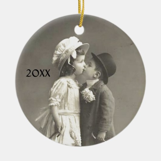Young Love Photo c 1920s add Year Keramisch Ornament (Voorkant)