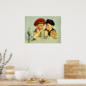 Young Lovers Illustration Poster (Keuken)