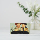 Young Lovers Illustration Visitekaartje (Staand voorkant)