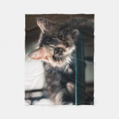 Young Male Tabby Cat 2 Fleece Deken (Voorkant)