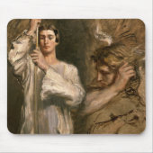 Young Man Holding a Cross Muismat (Voorkant)