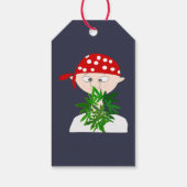 Young Man met Weed Bouquet Personalized Cadeaulabel (Achterkant)