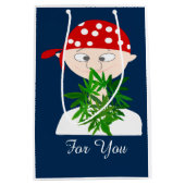 Young Man met Weed Bouquet Personalized Medium Cadeauzakje (Voorkant)