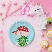 Young Man met Weed Bouquet Personalized Papieren Bordje (Feest)