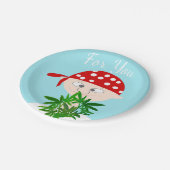 Young Man met Weed Bouquet Personalized Papieren Bordje (Gekanteld)