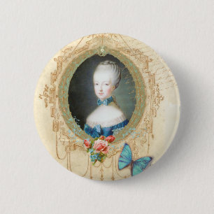 Young Marie Antoinette Button Pin