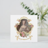 Young Marie Antoinette Invitation Cards Kaart (Staand voorkant)