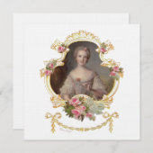 Young Marie Antoinette Invitation Cards Kaart (Voorkant / Achterkant)