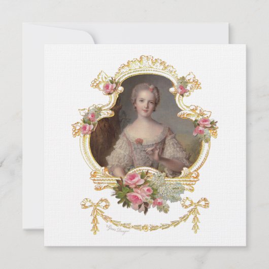 Young Marie Antoinette Invitation Cards Kaart (Voorkant)
