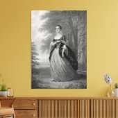 Young Martha Washington 1863 Canvas Afdruk (Insitu (Woonkamer))